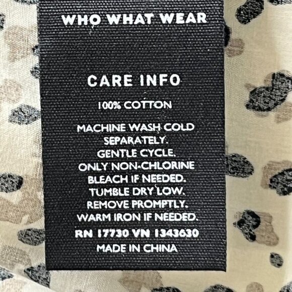 Who What Wear Dropped Waist Dress Size XS (Fits M-L) Leopard Print Long Sleeve - Picture 12 of 12